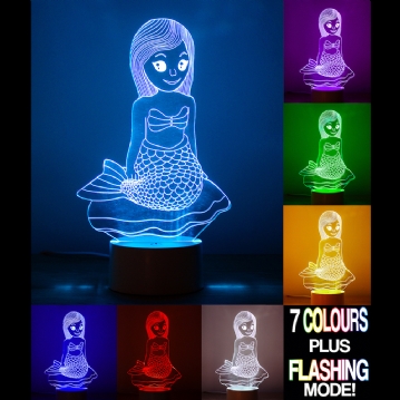 Optical Illusion Colour Changing 3D Lamps with Touch Control
