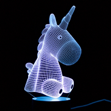 Optical Illusion Colour Changing 3D Lamps with Touch Control