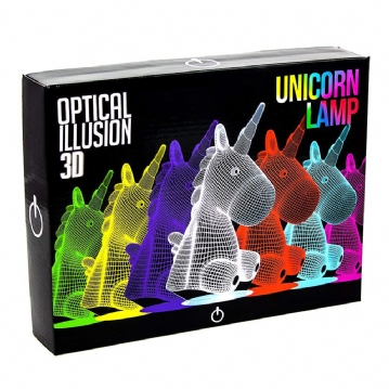 Optical Illusion Colour Changing 3D Lamps with Touch Control