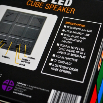 Colour Changing LED Cube Bluetooth Speaker