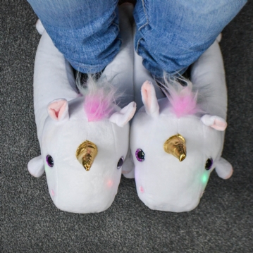 Unicorn LED Light Up Slippers