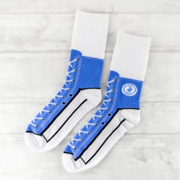 Blue Sneaker Novelty Socks Find Me A Gift