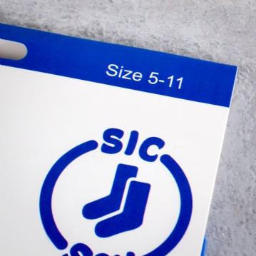 Black D-ICK Socks with Blue Trim