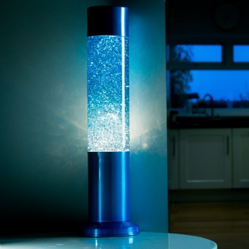 Blue glitter on sale lava lamp