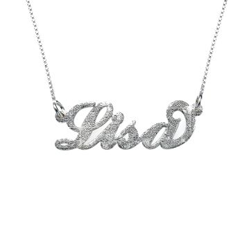 Diamond Cut Silver Personalised Name 