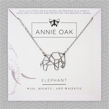 Geometric Elephant Necklace