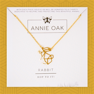 Geometric Rabbit Necklace