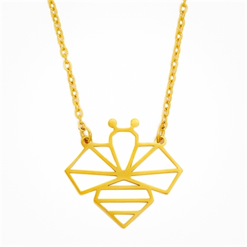 Geometric Bee Gold Necklace Find Me A Gift