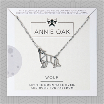Geometric Wolf Necklace