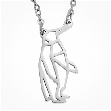 Geometric Penguin Necklace