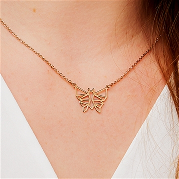 Geometric Butterfly Necklace