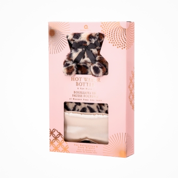 Leopard 2l Hot Water Bottle Eye Mask Gift Set Find Me A Gift
