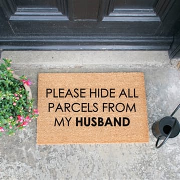 Hide Parcels From Husband Doormat