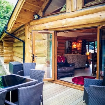 Two Night Stay in a Log Cabin at Badgers Wood, Hoo Zoo and Dinosaur World