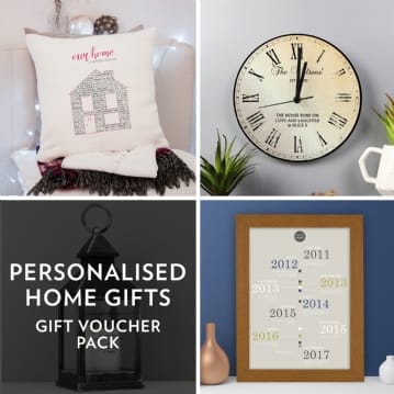 Personalised Home Gifts Voucher Gift Pack