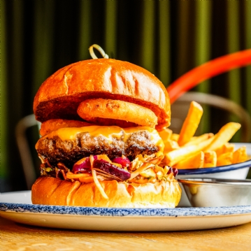 Gourmet Burger Meal and a Craft Beer for Two