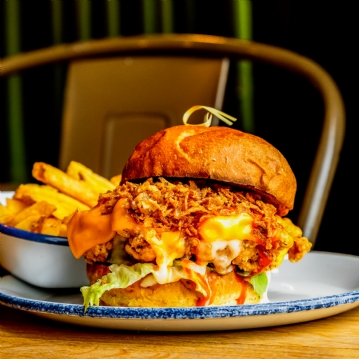 Gourmet Burger Meal and a Craft Beer for Two