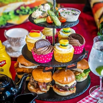 Whitley Neill Gin and Afternoon Tea for Two at Burger Bites
