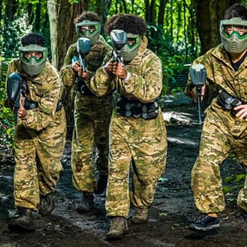 Forest Paintballing Day for Four with Pizza Hut Lunch