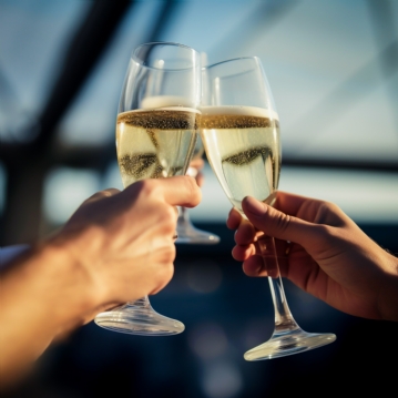 Blue Skies Helicopter Flight with Bubbly for Two