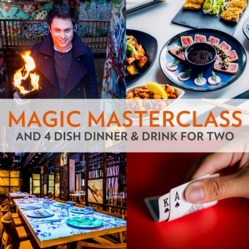 Magic Masterclass and 4 Dish Dinner & Drink for Two