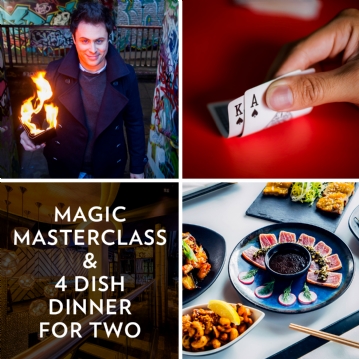 Magic Masterclass and 4 Dish Dinner & Drink for Two
