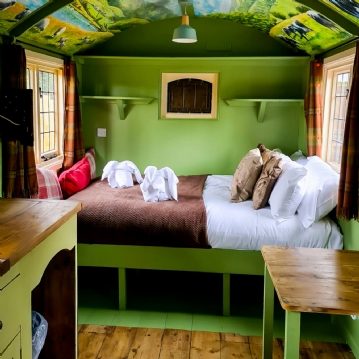 Two Night Shepherd Hut Stay for a Family of Four at The Stonehenge Inn