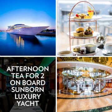 Afternoon Tea for Two on Board Sunborn Luxury Yacht