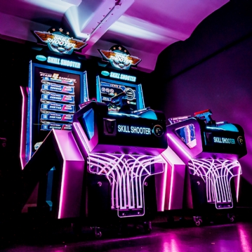 Boutique Bowling for Four at Play At Pins (1 games + Drink)