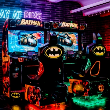 Boutique Bowling for Four at Play At Pins (1 games + Drink)