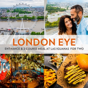Entrance to the London Eye & 2 Course Meal at Las Iguanas for Two