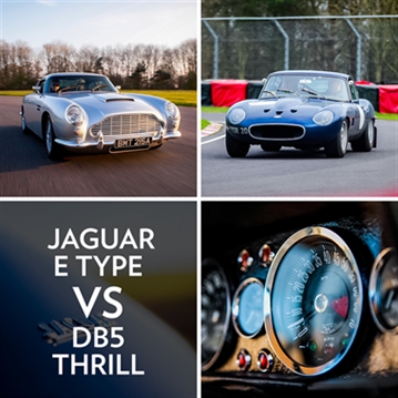 Jaguar E Type Vs DB5 Thrill