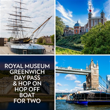 Royal Museum Greenwich Day Pass and Hop on Hop off Boat for Two