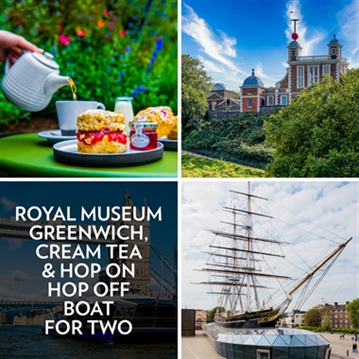 Royal Museum Greenwich, Cream Tea and Hop on Hop off Boat for Two