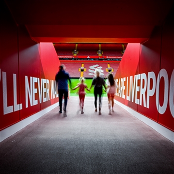 Family Tour of Liverpool FC Anfield Stadium for Two Adults & Two Children