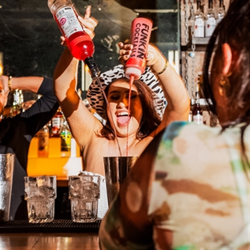 Cocktail Masterclass with a Pizza or Burger for Two