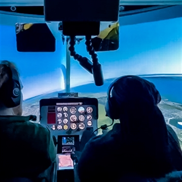 Helicopter Flight & Simulator Experience with Sparkling Lunch for Two