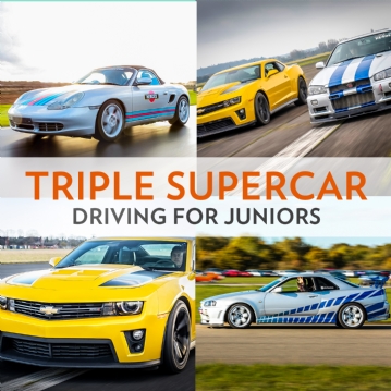 Triple Supercar Driving Experience for Juniors