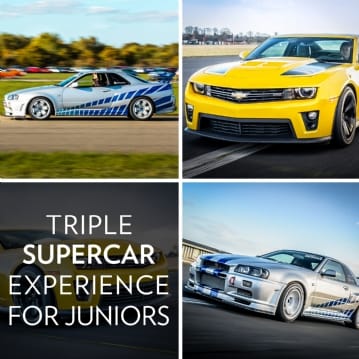 Triple Supercar Driving Experience for Juniors
