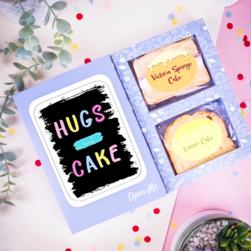 Hugs and Cake Personalised Cake in a Card