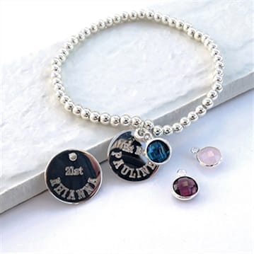 Personalised Birthstone Charm Bracelet