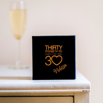 Personalised 30 Things To Do When You're 30 Box 