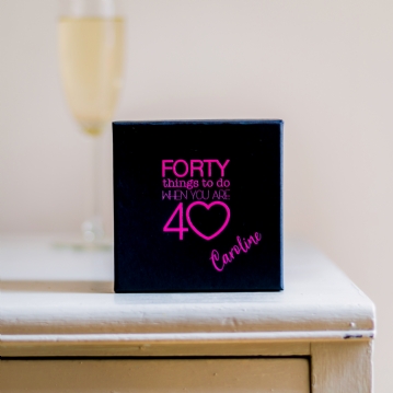 Personalised 40 Things To Do When You're 40 Box
