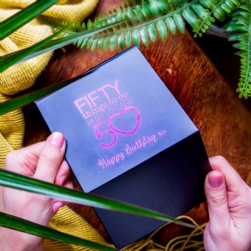 Personalised 50 Things To Do When You're 50 Box