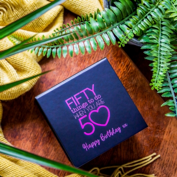 Personalised 50 Things To Do When You're 50 Box