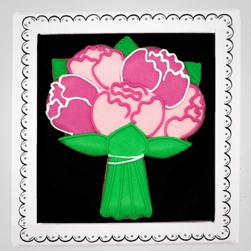 Biscuiteers "Bouquet of Flowers" Hand-Iced Letterbox Biscuit