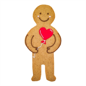 Biscuiteers "Ginger in Love" Hand-Iced Letterbox Biscuits