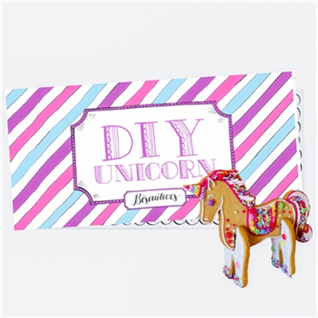 Biscuiteers DIY 3D Unicorn Letterbox Biscuits