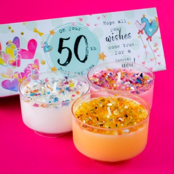 Age 50 Luxury Scented Tealight Candles Gift Set 
