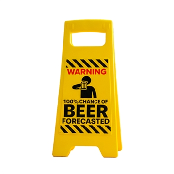 "Dad 100% Beer Forecast" Desk Warning Sign